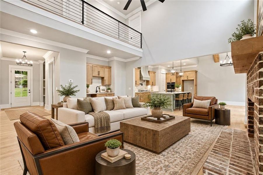Furnished interior view inside a new home in , Flowery Branch (Image 32).