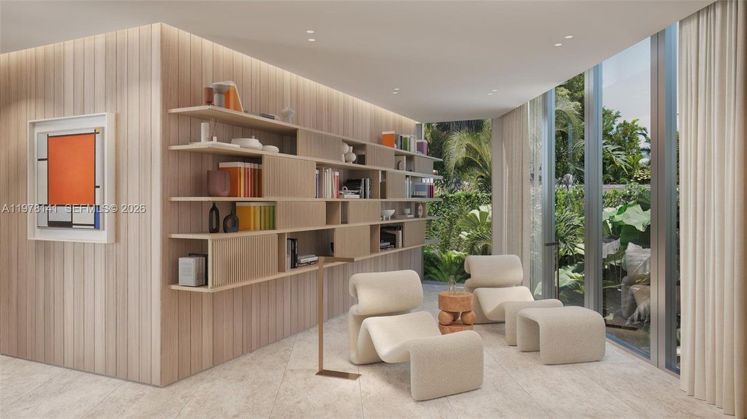Furnished interior view inside a new home in , Miami (Image 10).
