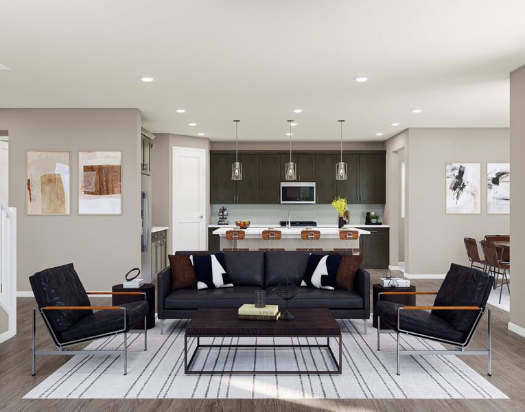 Representative furnished interior of a home built from the Hawthorn by Tri Pointe Homes in Arbor Collection at Lariat, Liberty Hill (Image 8).