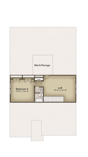 2D floor plan layout of this home in Waterbridge, Myrtle Beach, SC (Image 4).
