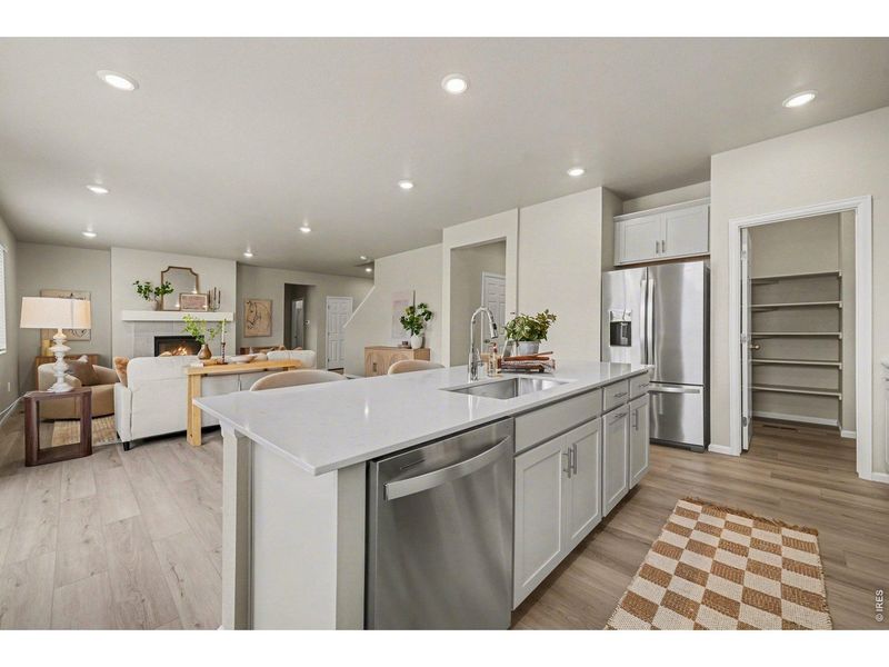 Furnished interior view inside a new home in Poudre Heights: The Alpine Collection, Windsor (Image 7).