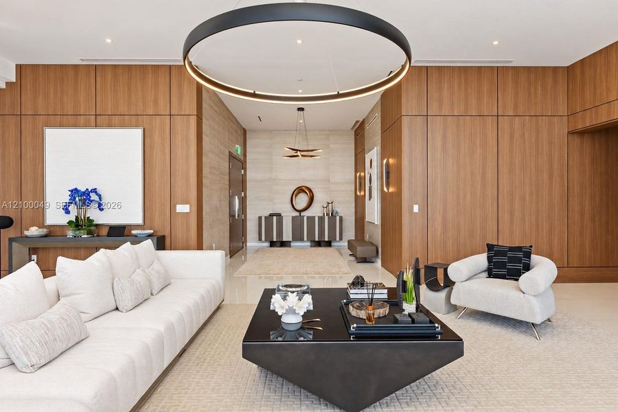 Furnished interior view inside a new home in , Miami (Image 9).