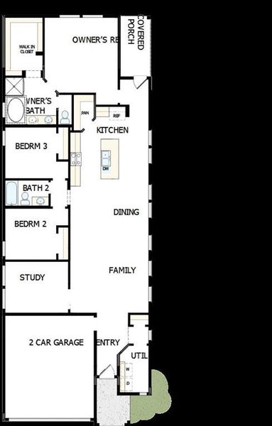 2D floor plan layout of this home in Creekshaw – Gardens, Royse City, TX (Image 2). 2D floor plan layout of this home in Creekshaw – Gardens, Royse City, TX (Image 2).