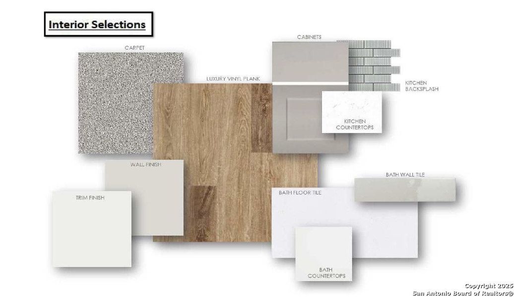 Sample of building materials used in homes in Homestead 65', Schertz (Image 31).