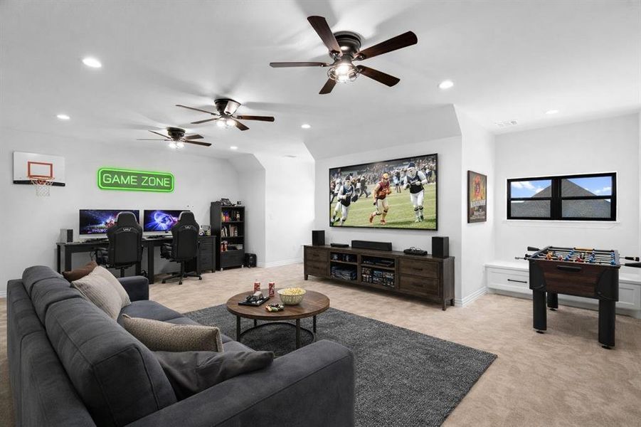 VIRTUALLY STAGED MEDIA ROOM