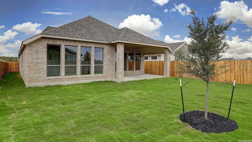 Exterior details and patio area of a home in Alsatian Oaks, Castroville (Image 4).