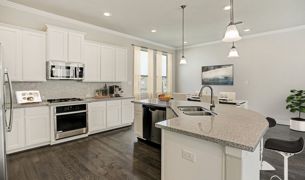 Elegant lighting in kitchen