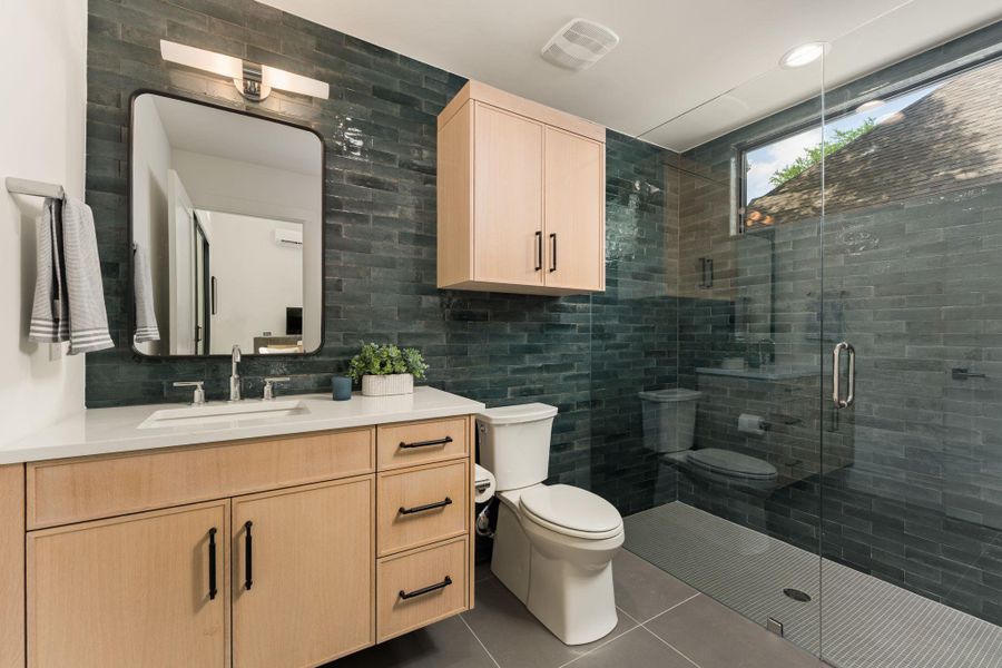 Full bathroom in the detached casita.