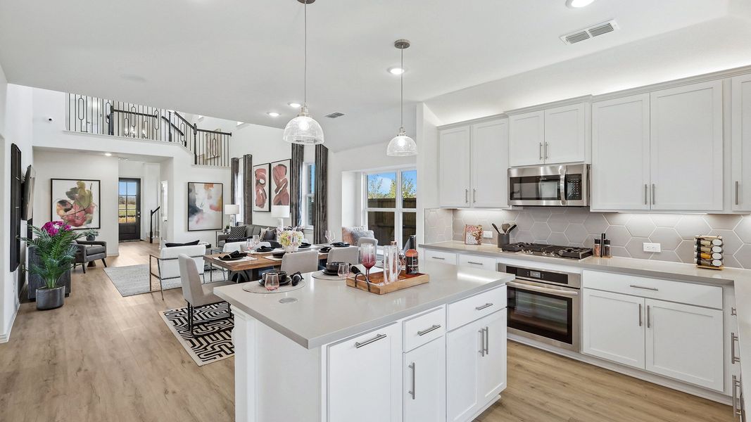 Representative furnished interior of a home built from the Meridian by Brightland Homes in Walden Pond, Forney (Image 9). Representative furnished interior of a home built from the Meridian by Brightland Homes in Walden Pond, Forney (Image 9).