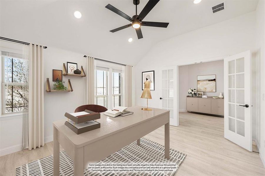 Furnished interior view inside a new home in Meadow Vista 60-65, Anna (Image 8). Furnished interior view inside a new home in Meadow Vista 60-65, Anna (Image 8).