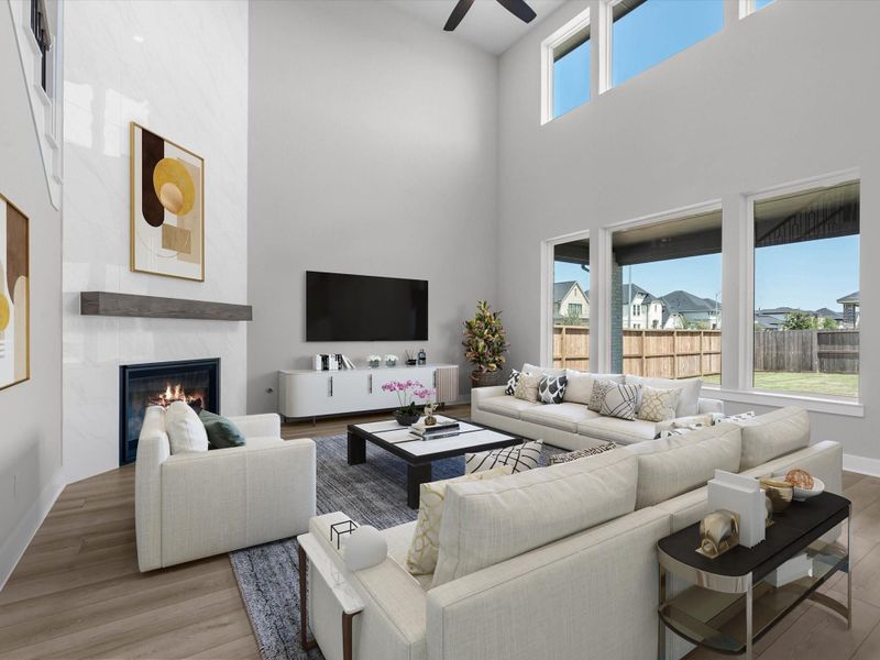 Furnished interior view inside a new home in Cross Creek Ranch 65′, Fulshear (Image 9).