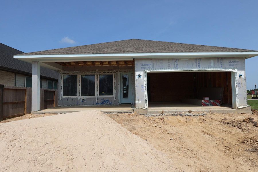In-progress construction of a new home in Riceland - Enclave Row Collection, Mont Belvieu, TX (Image 8). In-progress construction of a new home in Riceland - Enclave Row Collection, Mont Belvieu, TX (Image 8).