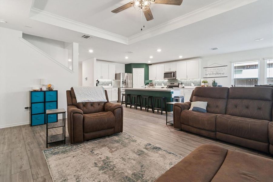 Furnished interior view inside a new home in , Denton (Image 11). Furnished interior view inside a new home in , Denton (Image 11).