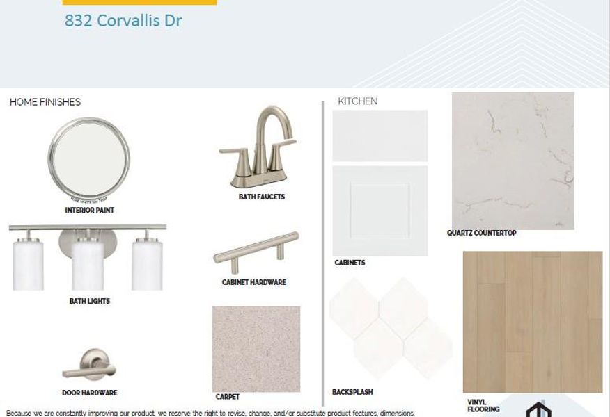 Sample of building materials used in homes in Cedar Brook, Leander (Image 4).