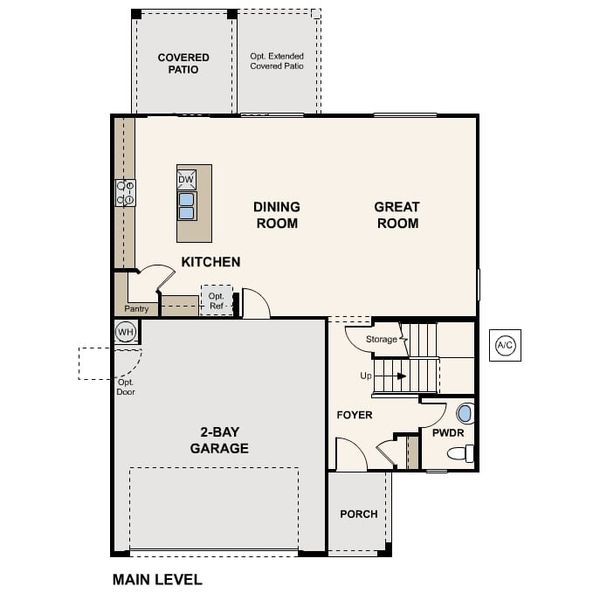 2D floor plan layout for the Plan 4 by Century Communities in The Vistas II Collection  at North Copper Canyon, Surprise, AZ (Image 3).