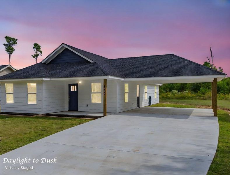 Front exterior of a new home in , Diboll, TX, highlighting curb appeal (Image 28). Front exterior of a new home in , Diboll, TX, highlighting curb appeal (Image 28).