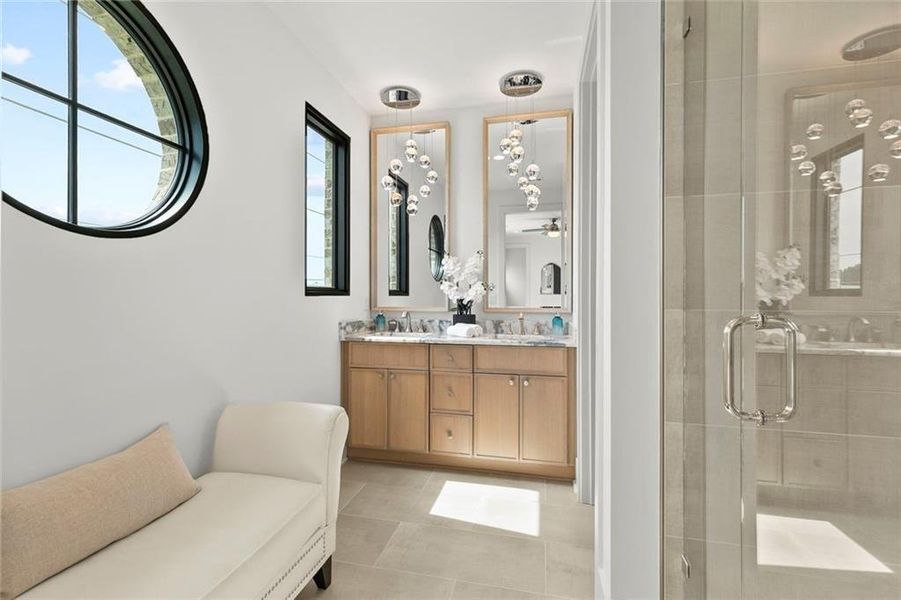 Furnished interior view inside a new home in , Atlanta (Image 34).