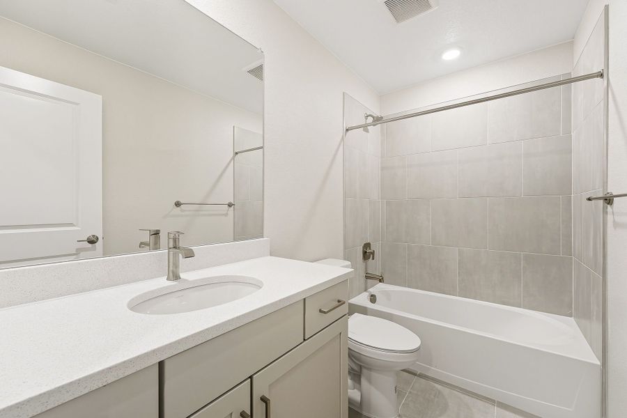 Furnished interior view inside a new home in Trailstone Destination Collection, Arvada (Image 6).