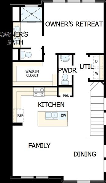 2D floor plan layout of this home in Easton Park - Nelson Village - Jewel Series, Austin, TX (Image 3). 2D floor plan layout of this home in Easton Park - Nelson Village - Jewel Series, Austin, TX (Image 3).