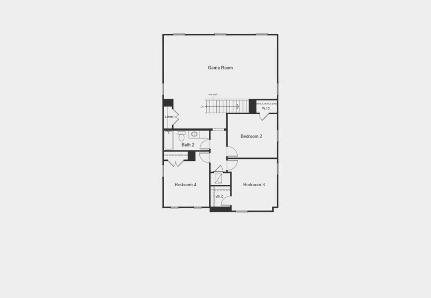 2D floor plan layout for the Plan 2509 by KB Home in Stoney Chase, Del Valle, TX (Image 3). 2D floor plan layout for the Plan 2509 by KB Home in Stoney Chase, Del Valle, TX (Image 3).