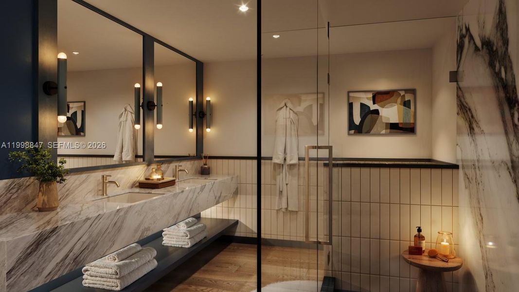 Furnished interior view inside a new home in , Miami (Image 6).