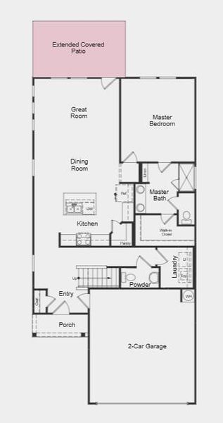 Structural options added include: extended covered patio.