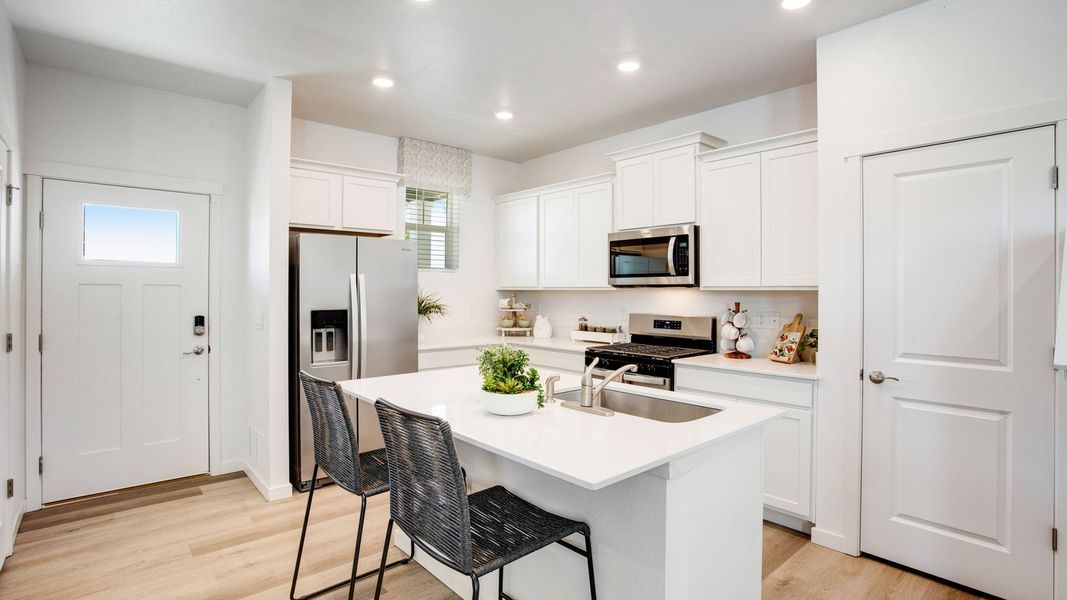 Furnished interior view inside a new home in Revere at Johnstown, Johnstown (Image 3).