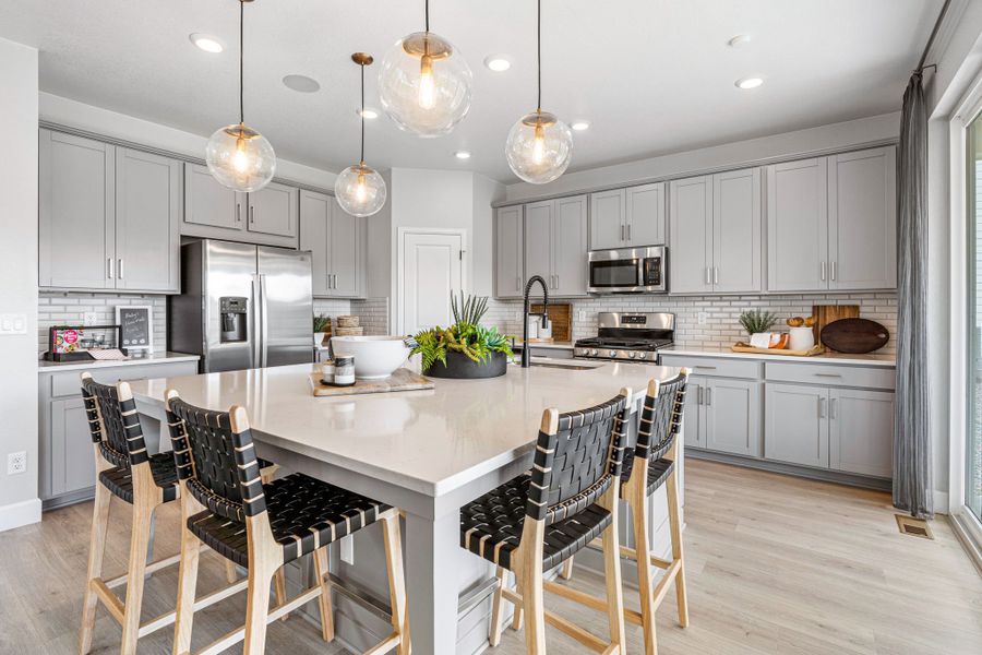 Representative furnished interior of a home built from the Estes by Taylor Morrison in Dawson Trails Town Collection, Castle Rock (Image 7).