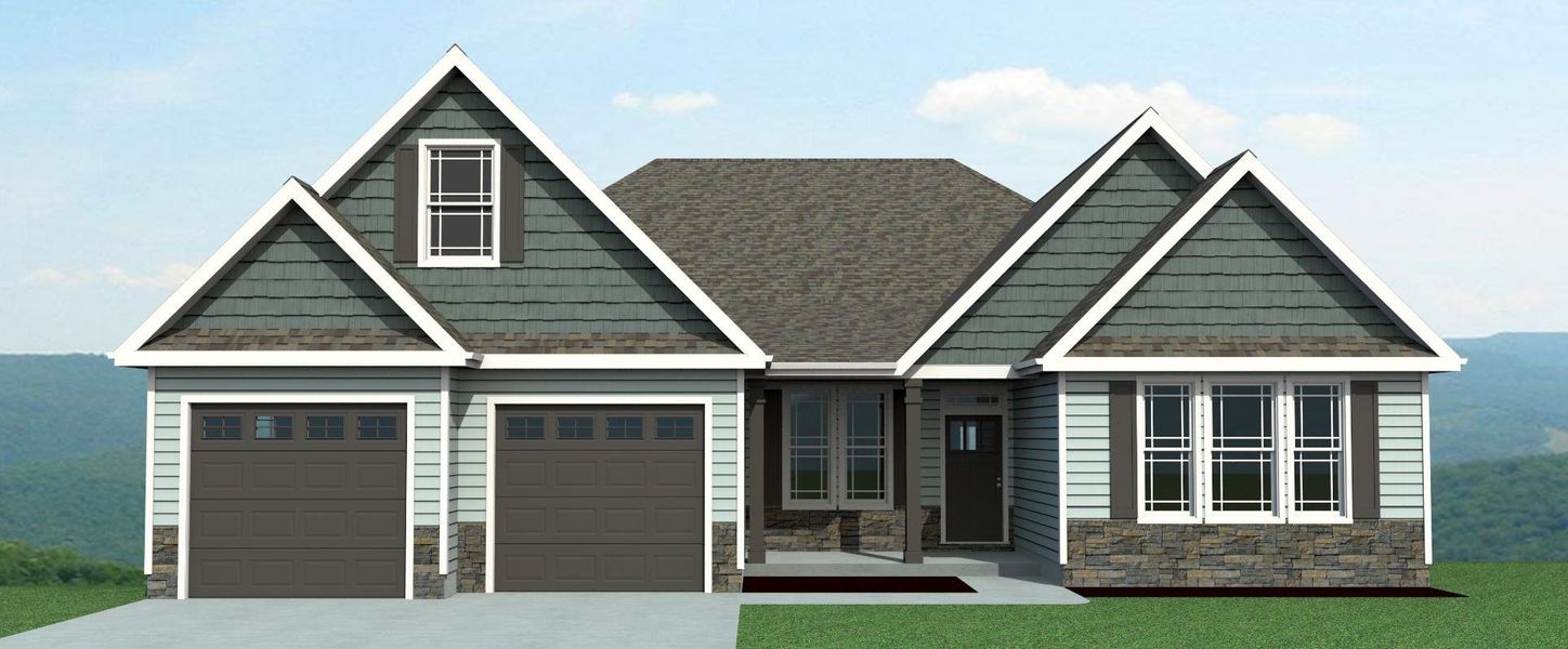 Architectural rendering of home exteriors planned for Pointe Summit in Slater-Marietta, SC (Image 4). Architectural rendering of home exteriors planned for Pointe Summit in Slater-Marietta, SC (Image 4).