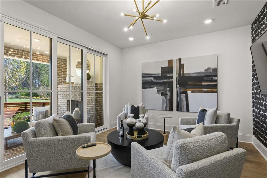 Furnished interior view inside a new home in IveyBrooke, Alpharetta (Image 14).
