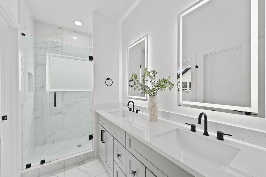 Representative furnished interior of a home built from the 1616 by Zoom Homes in Bauman Landing, Houston (Image 12).