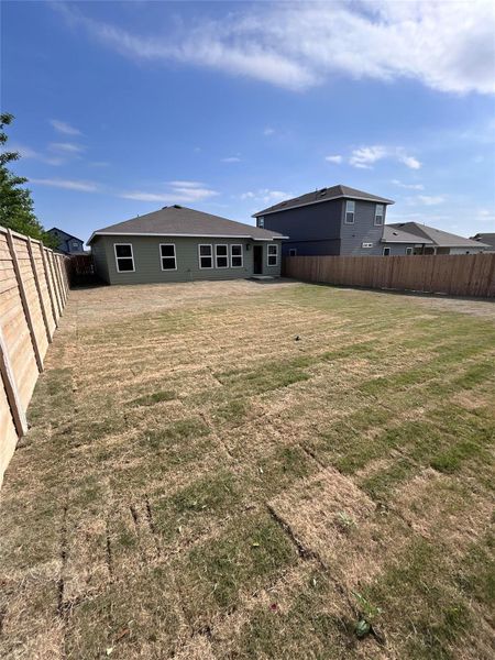 Exterior details and patio area of a home in Eastwood at Sonterra, Jarrell (Image 2). Exterior details and patio area of a home in Eastwood at Sonterra, Jarrell (Image 2).