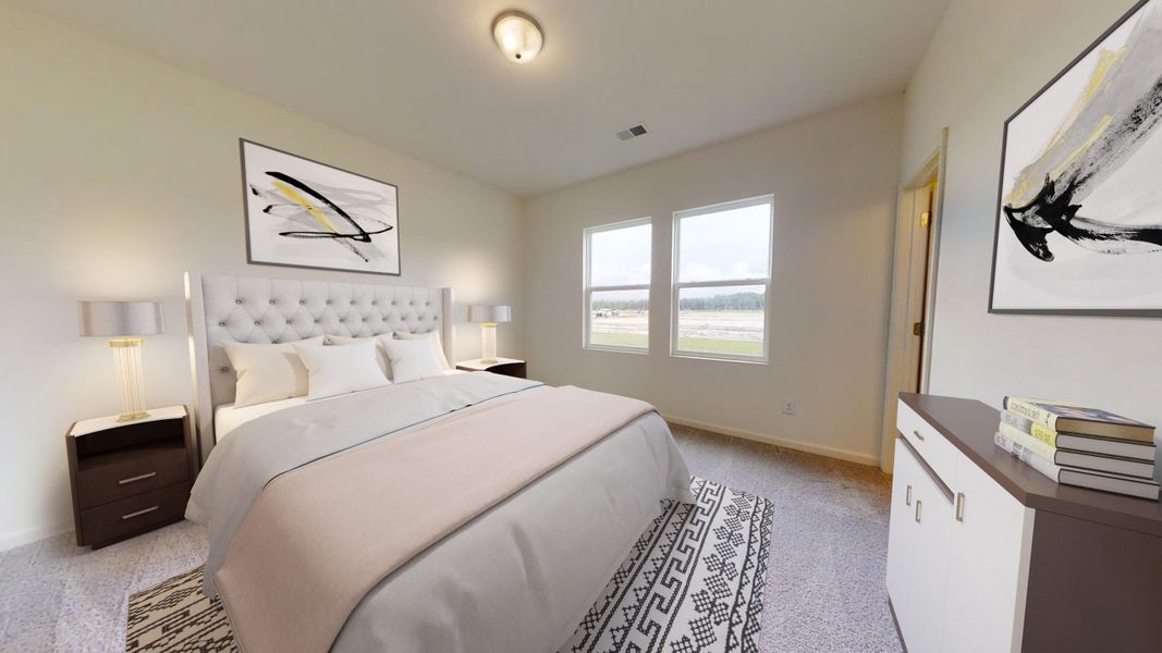 Furnished interior view inside a new home in Pender Woods at Cane Bay, Summerville (Image 5). Furnished interior view inside a new home in Pender Woods at Cane Bay, Summerville (Image 5).