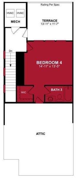 Beazer Homes Bayside Townhomes Baltic floorplan Beazer Homes Bayside Townhomes Baltic floorplan