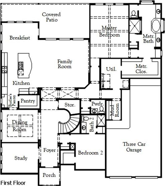 2D floor plan layout of this home in Painted Tree, McKinney, TX (Image 2). 2D floor plan layout of this home in Painted Tree, McKinney, TX (Image 2).