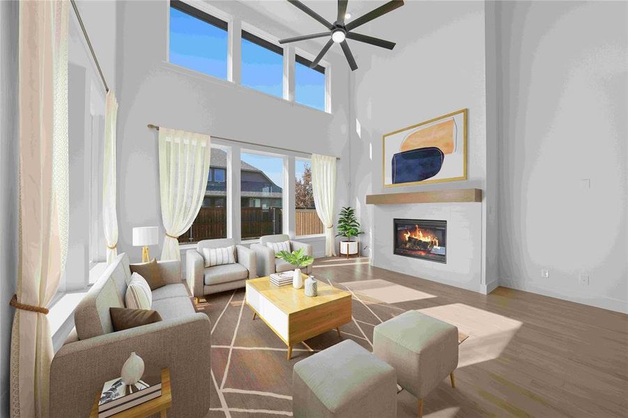 Furnished interior view inside a new home in Estates at Rockhill, Frisco (Image 13).