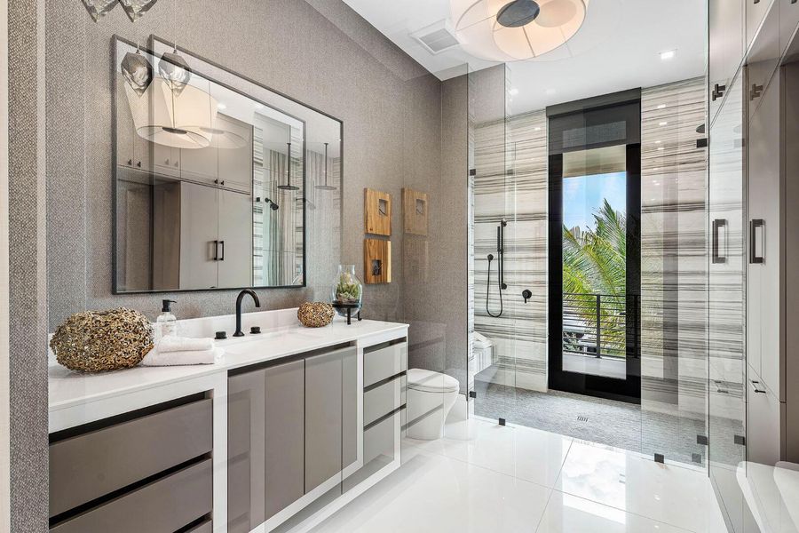 Furnished interior view inside a new home in , Boca Raton (Image 66).