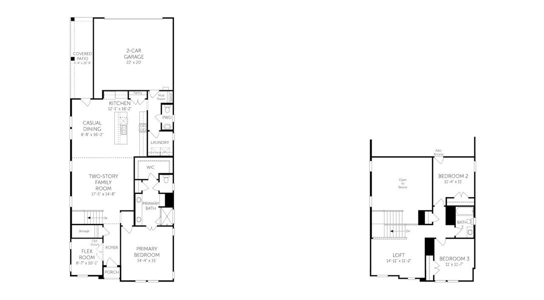 2D floor plan layout for the Stephens by Coventry Homes in Solterra Texas, Mesquite, TX (Image 3).