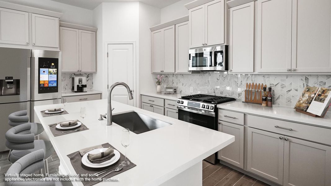 Furnished interior view inside a new home in Crosswinds 40', Kyle (Image 5).