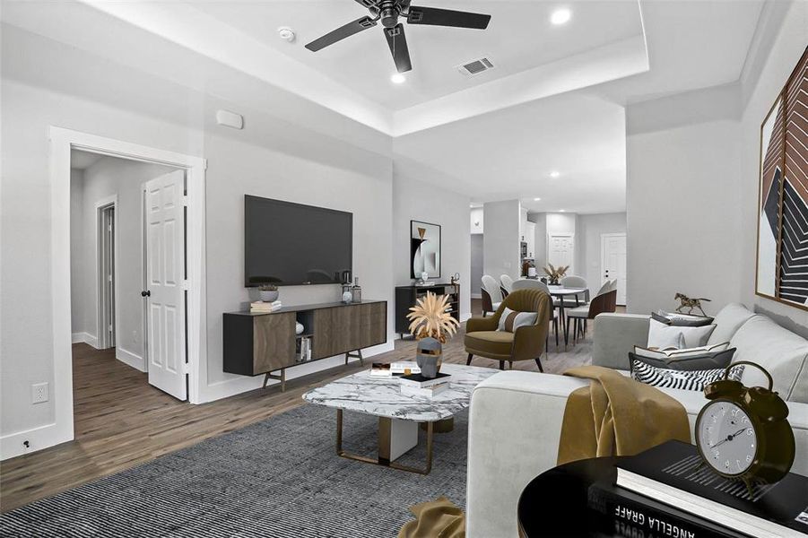 Furnished interior view inside a new home in , Denison (Image 11).