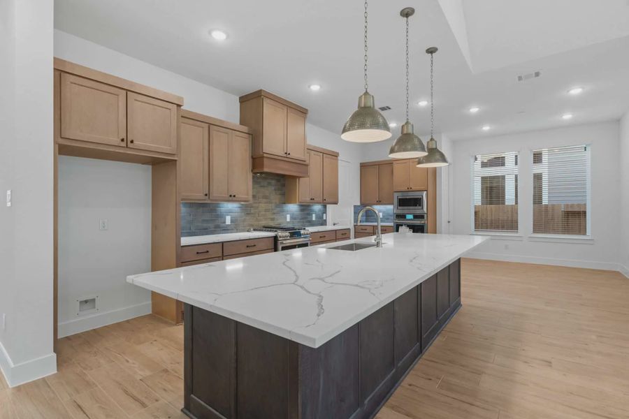 Representative furnished interior of a home built from the Rosewood by Chesmar Homes in Bridgeland Courtyard, Cypress (Image 7).