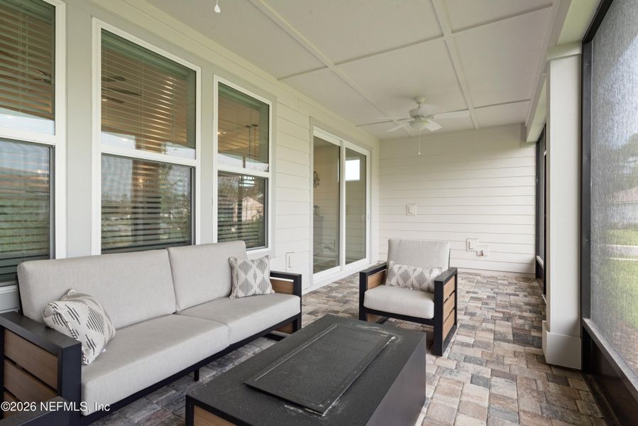 Exterior details and patio area of a home in Del Webb Nocatee, Ponte Vedra (Image 26).
