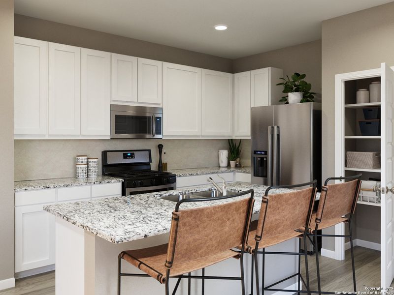 Furnished interior view inside a new home in Dauer Ranch, New Braunfels (Image 12). Furnished interior view inside a new home in Dauer Ranch, New Braunfels (Image 12).