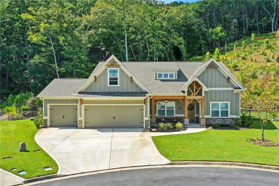 Front exterior of a new home in , Waleska, GA, highlighting curb appeal (Image 2).