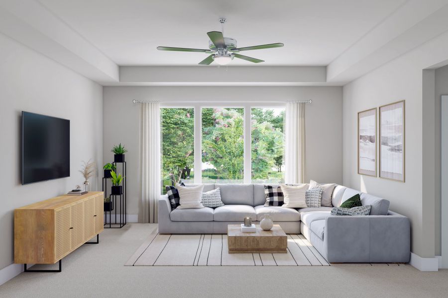 Representative furnished interior of a home built from the Carmine by Tri Pointe Homes in Trillium, Richmond (Image 12).