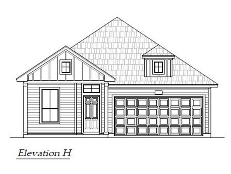 Exterior rendering of this home design in Trace, San Marcos, TX (Image 1).