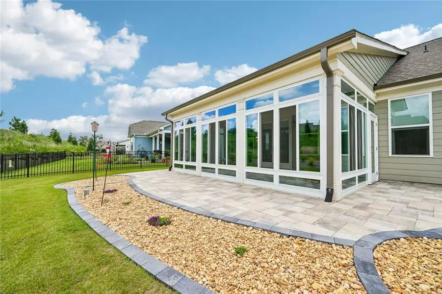 Exterior details and patio area of a home in , Hoschton (Image 4). Exterior details and patio area of a home in , Hoschton (Image 4).