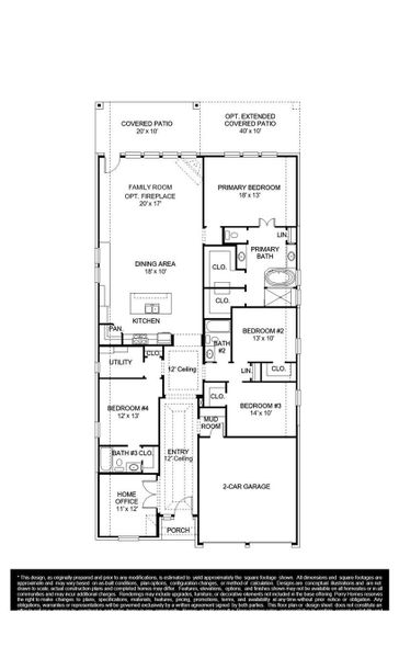 2D floor plan layout of this home in Valencia, Manvel, TX (Image 3).