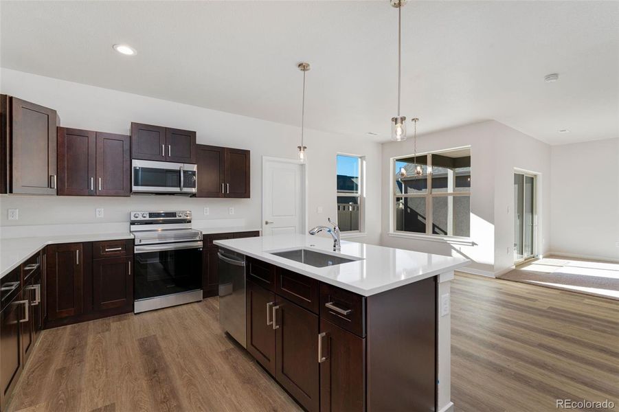 Furnished interior view inside a new home in The Courtyards at Lupton Village, Fort Lupton (Image 10).