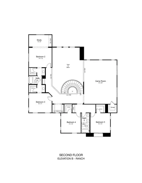 2D floor plan layout of this home in Legado, Queen Creek, AZ (Image 3).